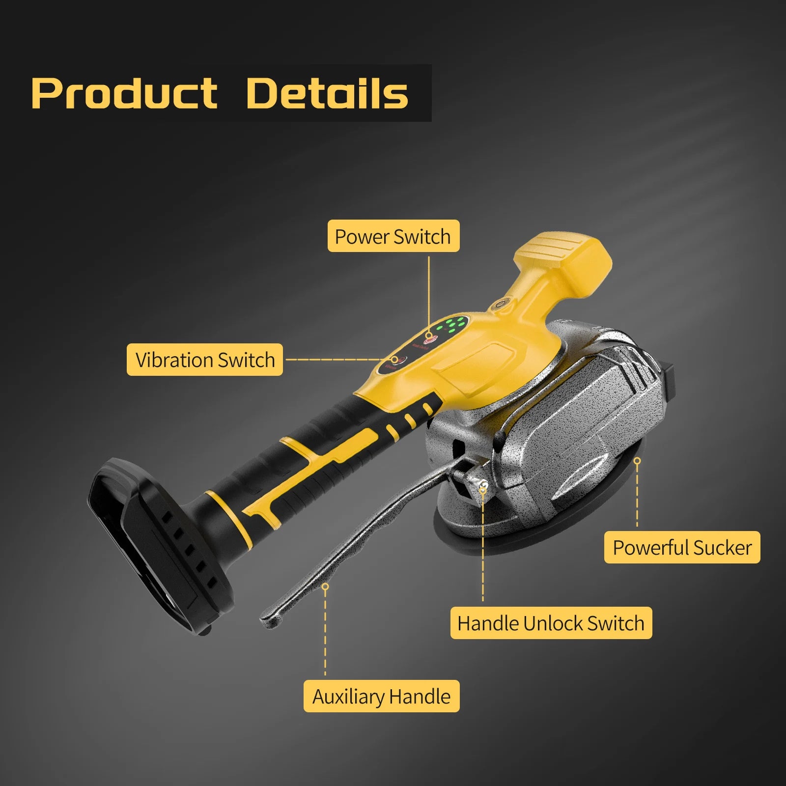 Tile Vibration Leveling Machine For DEWALT 18 Battery 5-SPEED Adjustable Tiler Vibrator Tool For Floor Wall Home Tile Tool