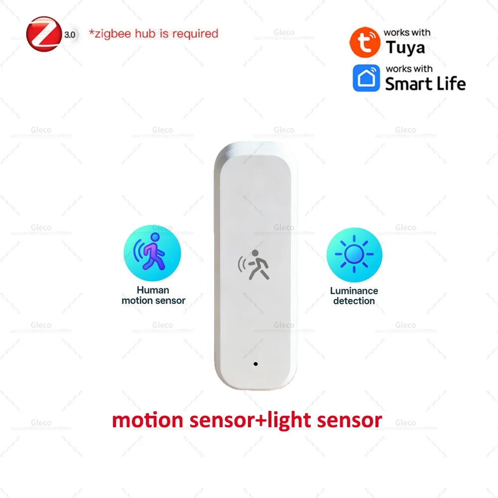 Zigbee Human Pir Motion Sensor Option Light/Temp/Humidity Detection 5 Types Available for Tuya Smart Life/MQTT Home Automation