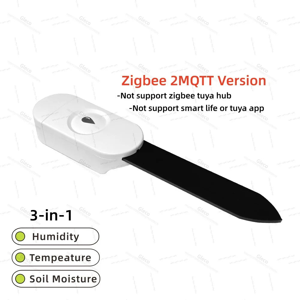Zigbee Soil Moisture Tester Meter Tuya Smart Life Hygrometer Temperature Soil Fertility Sensor For Z2M Automation Irrigation