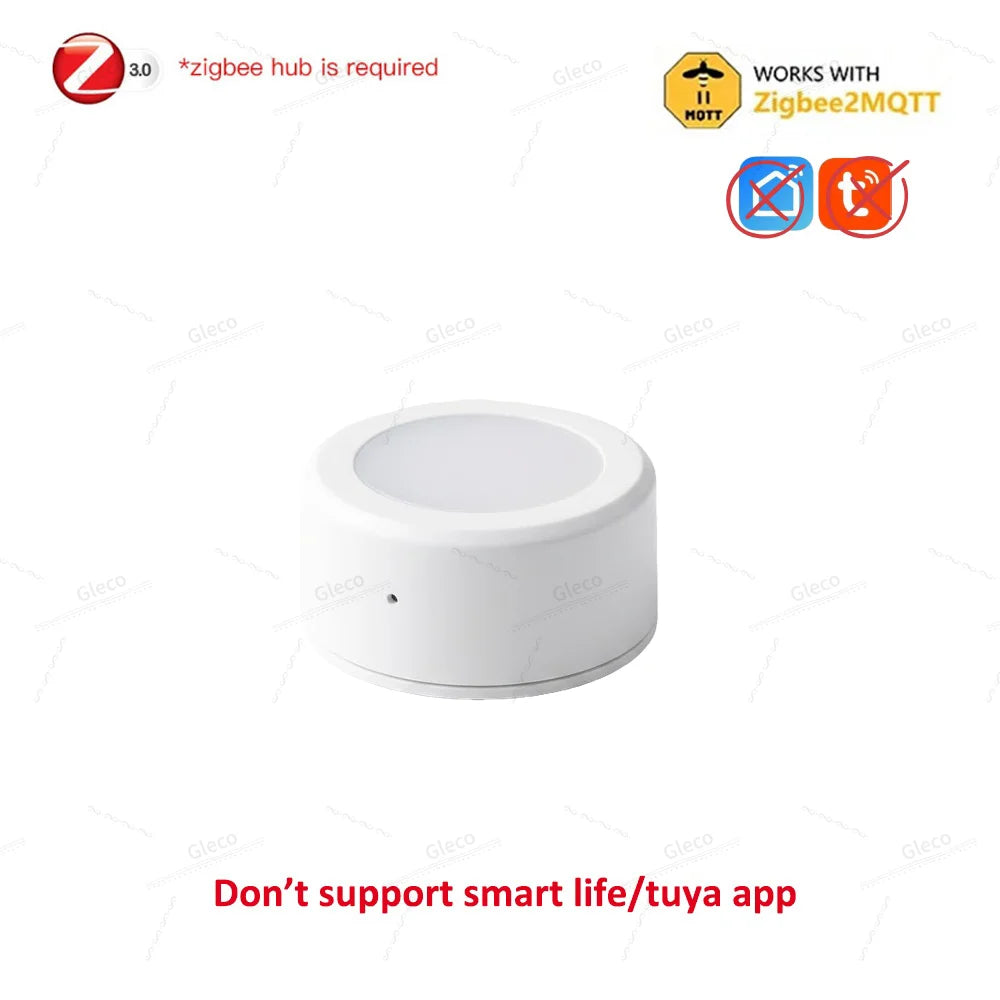 Zigbee Smart Brightness Light Sensor Smart Life Illumiance Detector Real-time Monitoring Zigbee2MQTT Z2M TUYA Home Automation