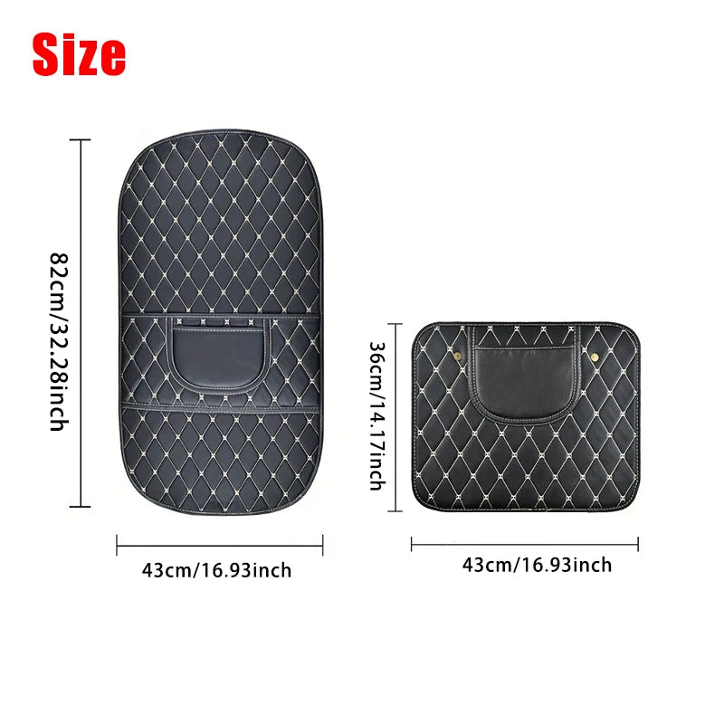 New PU Leather Car Anti-Kick Mats Auto Seat Back Protector Cover For Children Car Back Seat Anti-Dirty Pad Car  Accessories