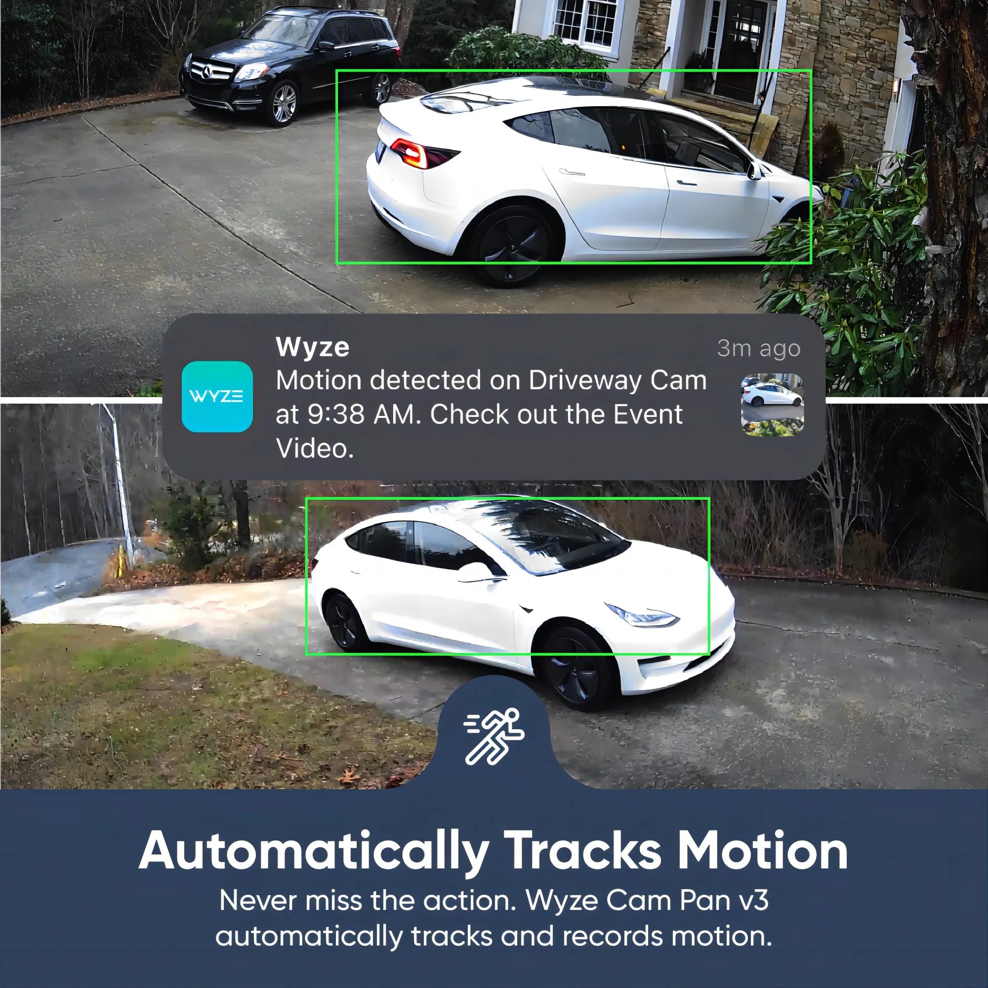 Cámara de seguridad inteligente Wyze Cam Pan v3 para interiores/exteriores, 1080p, para bebés y mascotas, visión nocturna a color, funciona con Alexa y Google Assistant
