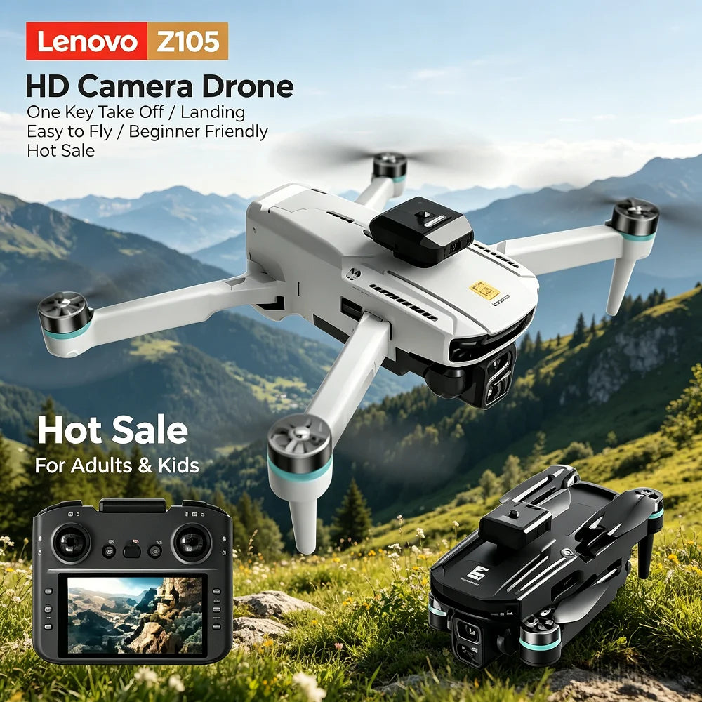 Lenovo Z105 8K Dual Camera Drone Brushless Motor Optical Flow Positioning with 4.3'' Screen Remote Control 15min LongFlight Time