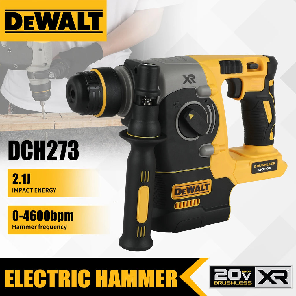 DEWALT DCH263/DCH273 rotary percussion drill 18V/20V MAX SDS brushless 1 inch PLUS L-shaped woodworking impact drill（no battery）