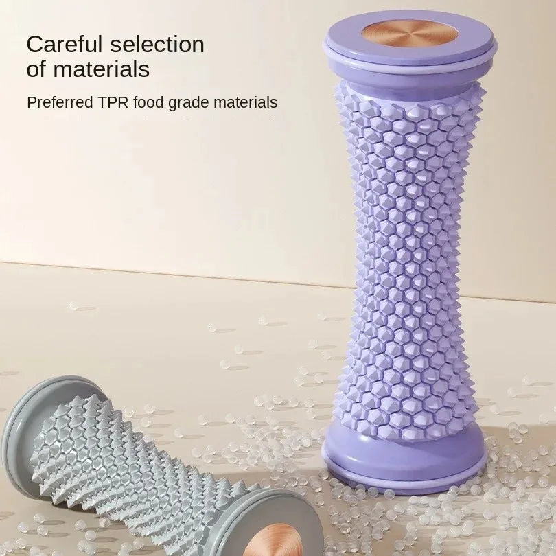 Minimasajeador de pies Rodillo de masaje de yoga Bola de masaje Rodillo para fascitis plantar Cuidado de relajación muscular Masajeador de pies manual de plástico