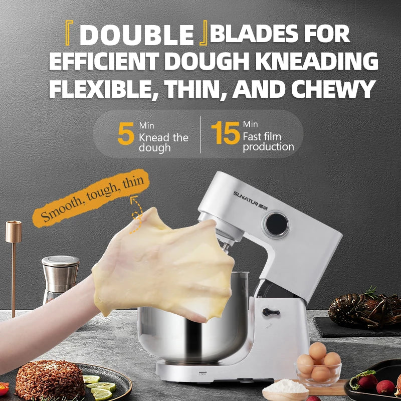 SUNATUR 16L Stand Mixer 2200w electric kitchen blender Commercial Food processor Large capacity Two kneading hooks dough mixer