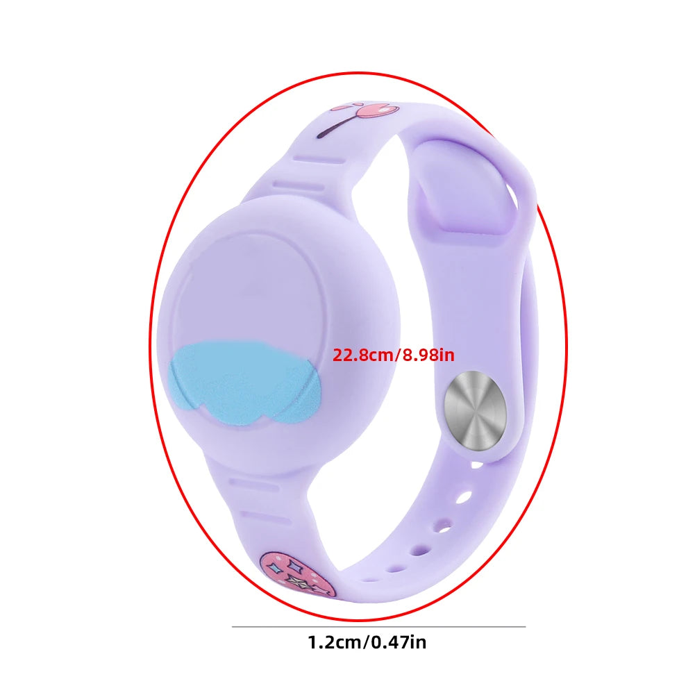 For Apple Airtag Holder Children Bracelet Airtags Case Straps Kids Cute Cartoon Watchband GPS Tracker Waterproof Silicone Holder