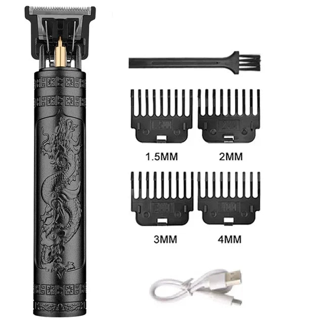 Men's Vintage Hair Trimmer T9 Carving Rechargeable Barber Electric Professional Hair Clipper Beard Trimmer/Metal Haircut Clipper