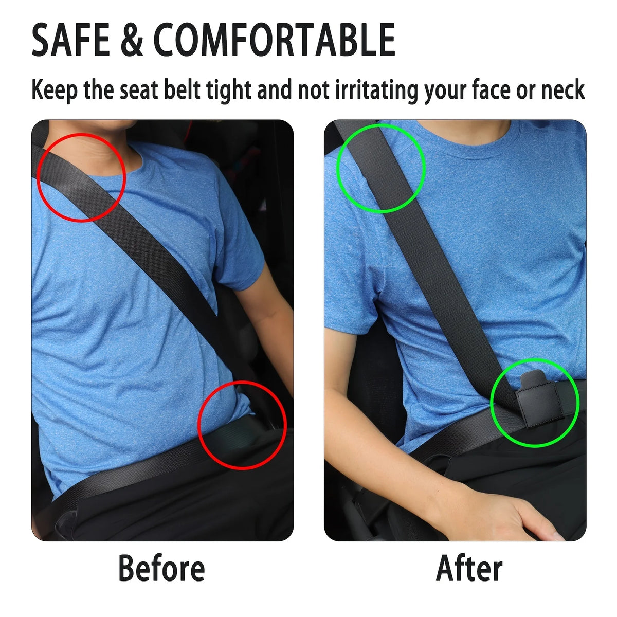 Ajustador de cinturón de seguridad para coche, limitador de cinturón de seguridad de cuero PU, clip fijo, antielástico, cuello, abdomen, protección infantil, estilo de coche