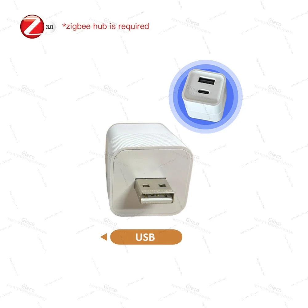 Zigbee Micro USB Adaptor Switch 5V Mini TYPE-C USB Power Adaptor Signal Repeater Plug Home Automation For Smart Life TUYA Z2M