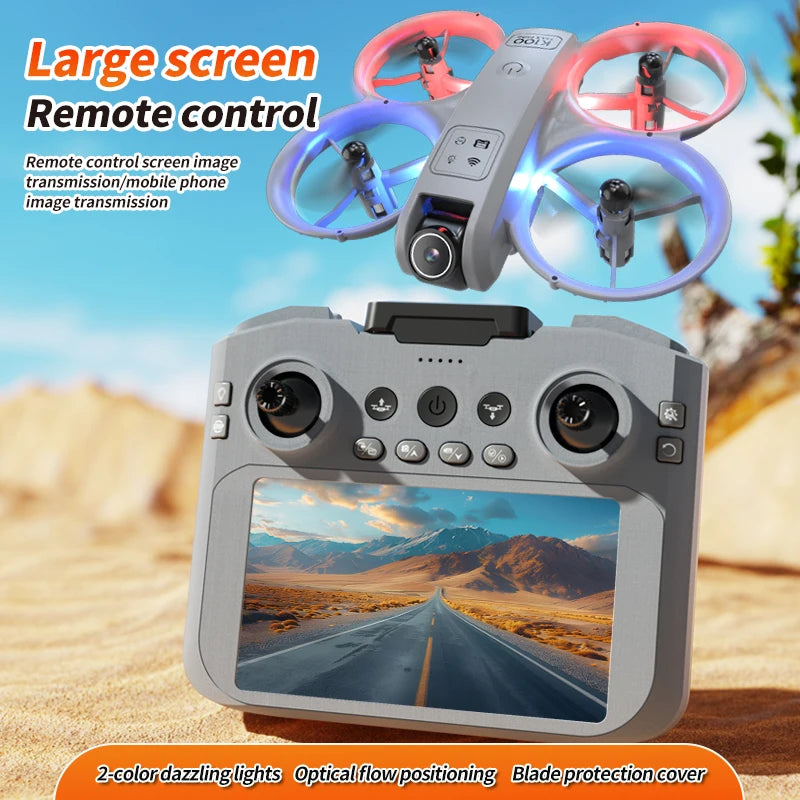 Hot K100 Max Mini RC Drone 4K Professional HD Camera Optical Flow Positioning Colorfuls Dron Foldable RC Quadcopter Toy for Kids