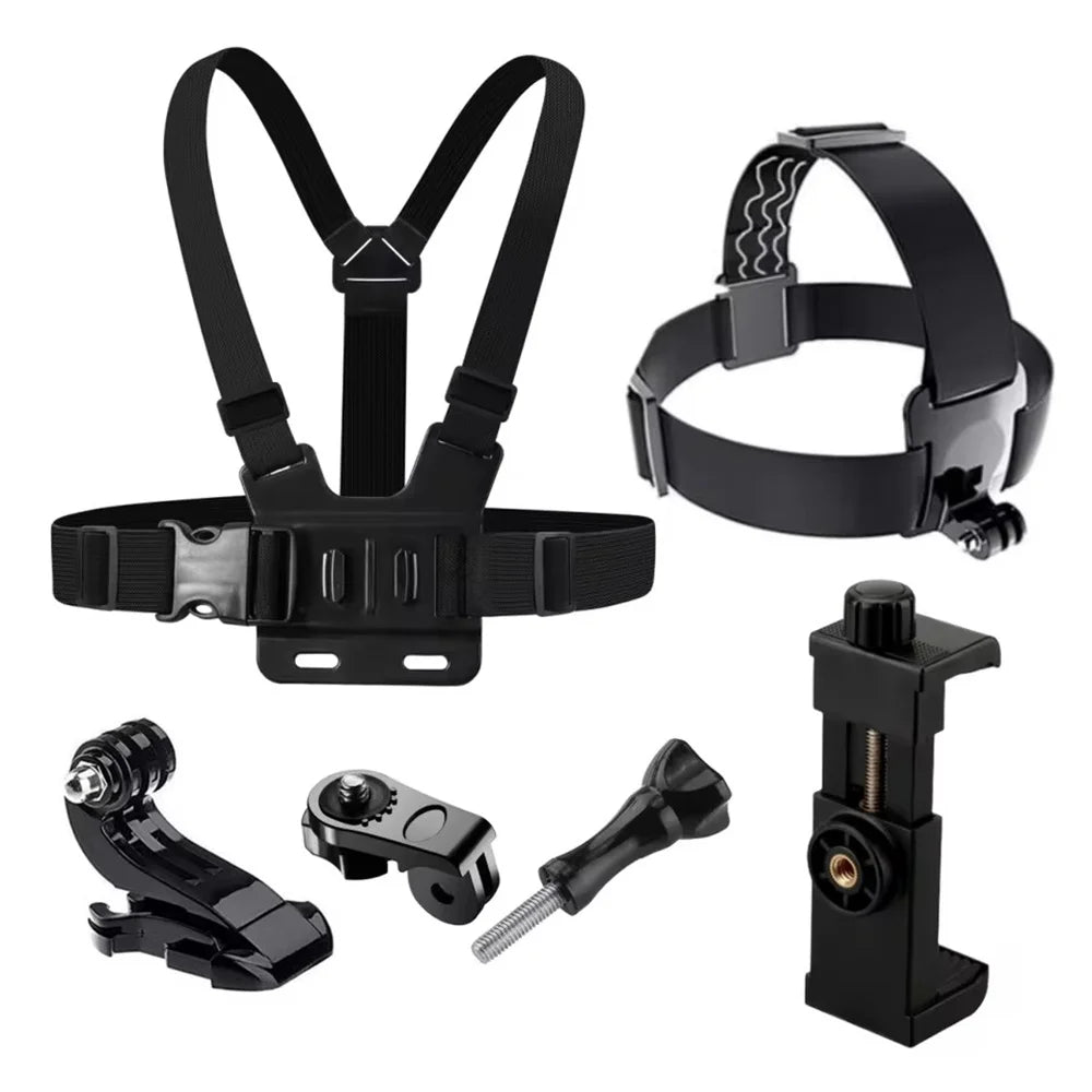 360° Rotate Climbing Cycling Phone Stand Bike Motorcycle GPS Live First-Person-View Camera/Mobile Phone Holder With Chest Strap