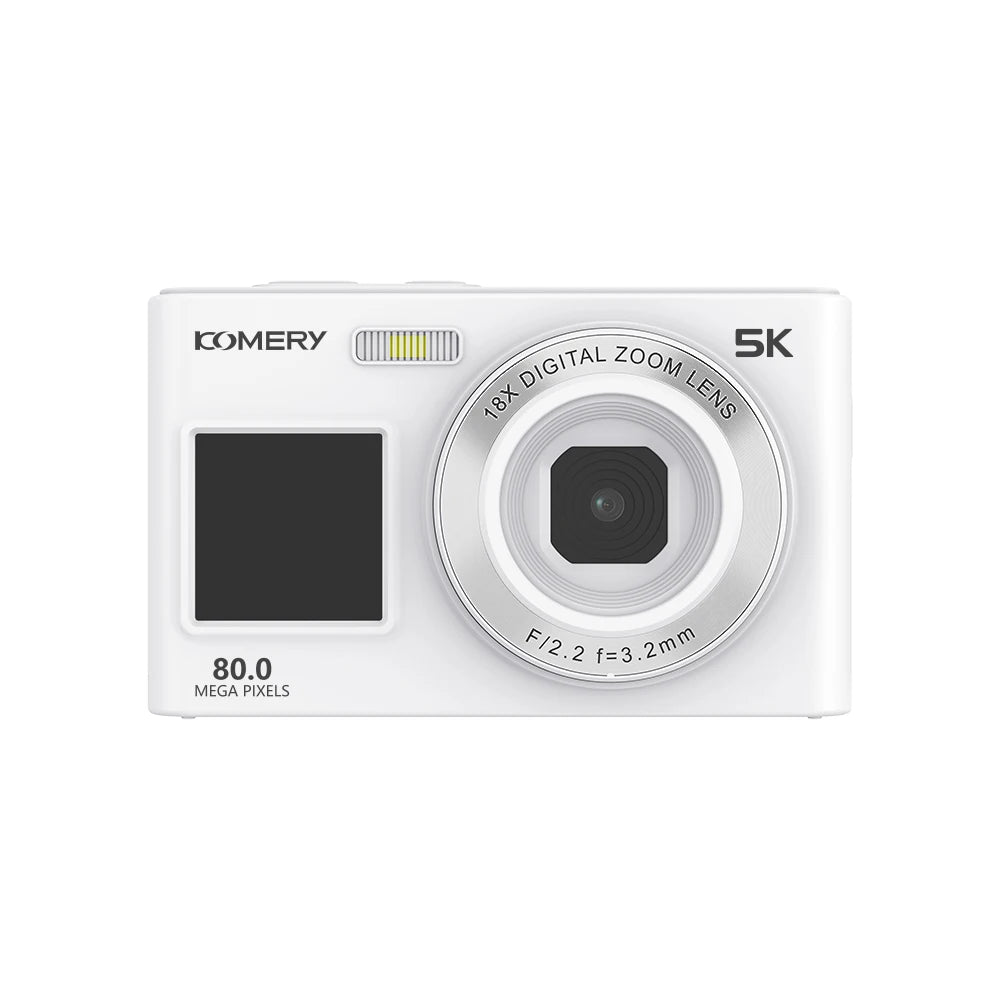 80MP Digital Camera For Photography 2.8" 1.4" Front Rear Dual Screen AF Selfie Camera 18X Zoom 5K Vlog Camcorder Video Recorder