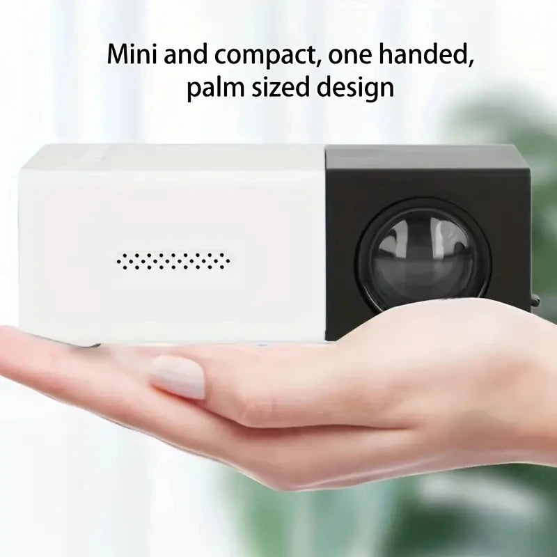 Proyector de alta definición YG300, proyector de cine en casa que no ocupa espacio, compatible con conexión HDMI y USB para su uso