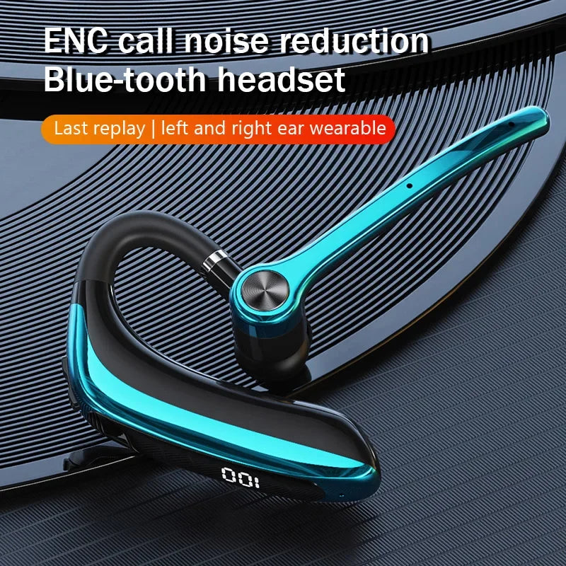 Auriculares inalámbricos con micrófono dual, auriculares Bluetooth ENC con cancelación de ruido, manos libres, auriculares de negocios para conducir