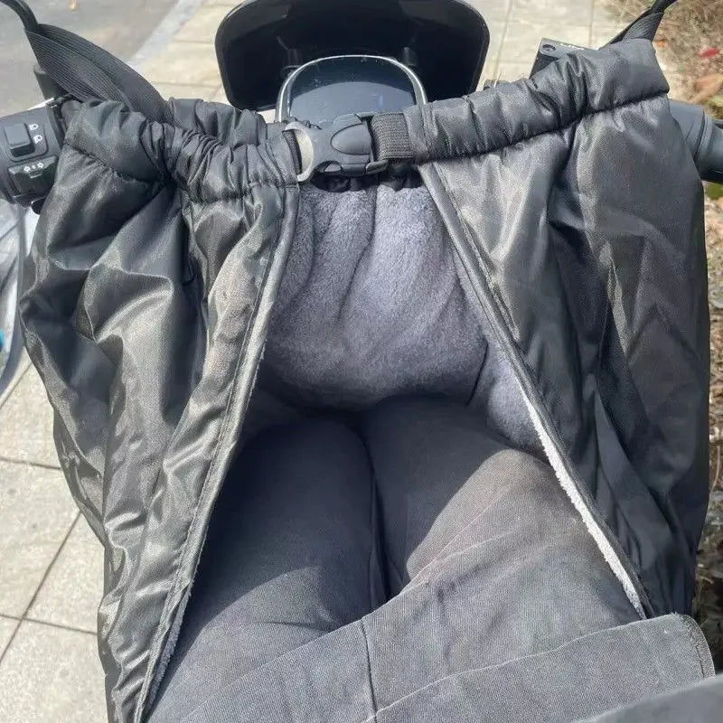 Delantal de invierno para motocicleta, rodillera impermeable, manta cálida, edredón cortavientos, falda cortavientos gruesa de terciopelo, funda cálida para rodillas