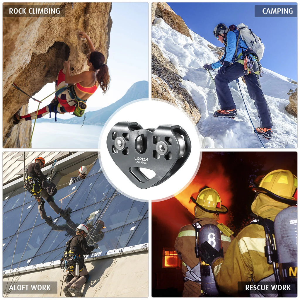 Cable Trolley Caving Trolley Pulley Trolley Lixada 30kN Cable Trolley Pulley with Ball Bearing Climbing Caving Aloft Work