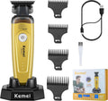 Kemei 90-5 Cortapelos Eléctrico para Barba 7500 RPM Cuchilla Cero para Hombres Cuchilla DLC Máquina Inalámbrica de Corte de Pelo para Acabado de Peluquería