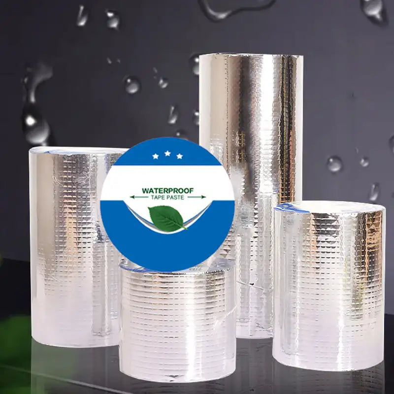 Cinta Impermeable Reparadora de Fugas, Cinta Butílica de Aluminio Autoadhesiva Resistente a Altas Temperaturas, Cinta de Sellado para Reparación de Paredes