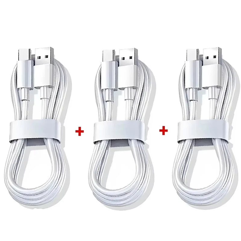 3/1PCS Quick Charging Cable 120W 10A USB A To Type C Fast Charger High-speed Data Transfer Wire Cords for Samsung Xiaomi Huawei