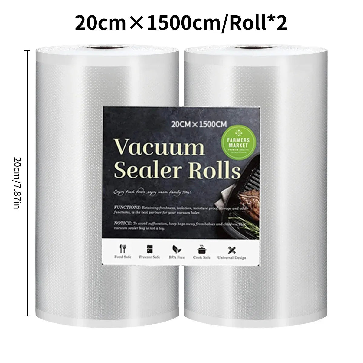 SaengQ Kitchen Food Vacuum Sealer Bag Sous Vide Storage Bags For Vacuum Packaging 12/15/20/25/30cm*1500cm/Rolls