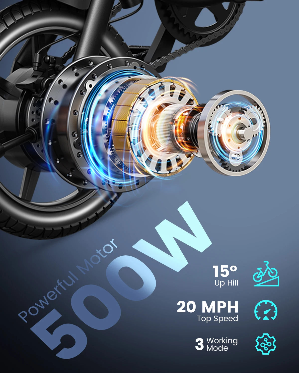 【1 año de garantía】Bicicleta eléctrica DYU D3F Motor de 500W de pico Batería de litio de 36V7.8AH, bicicleta eléctrica urbana de 32 km/h UL2849