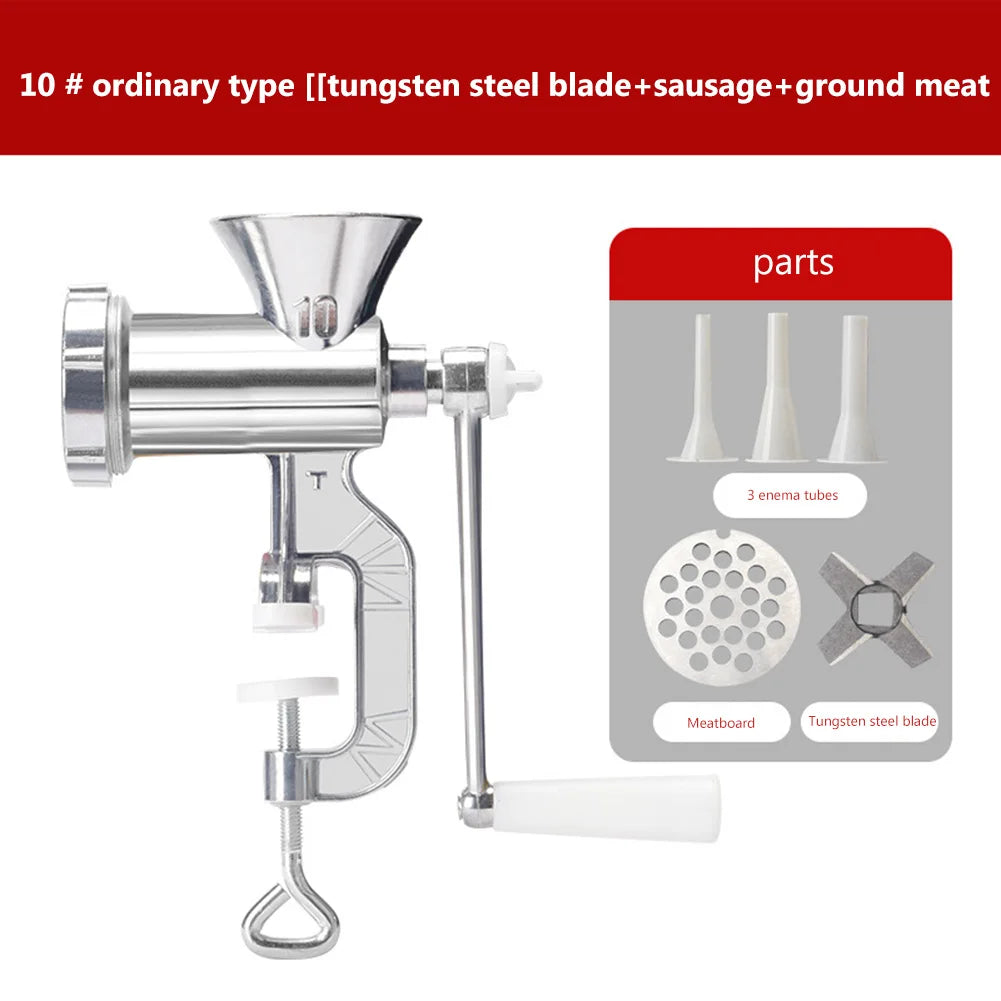 Handheld Manual Meat Making Mincer Grinder Cooking Tools Portable Noodles Sausage Stuffer Filler Hand Crank Accessories Kitchen
