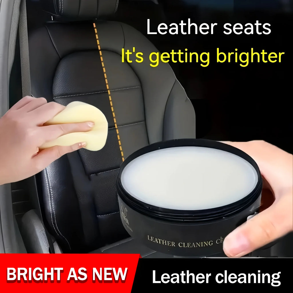 1 pieza de pasta de aceite para el cuidado del mantenimiento del asiento de cuero del coche, crema multifuncional, pulido interior, eliminación de manchas, limpieza de PU reacondicionada