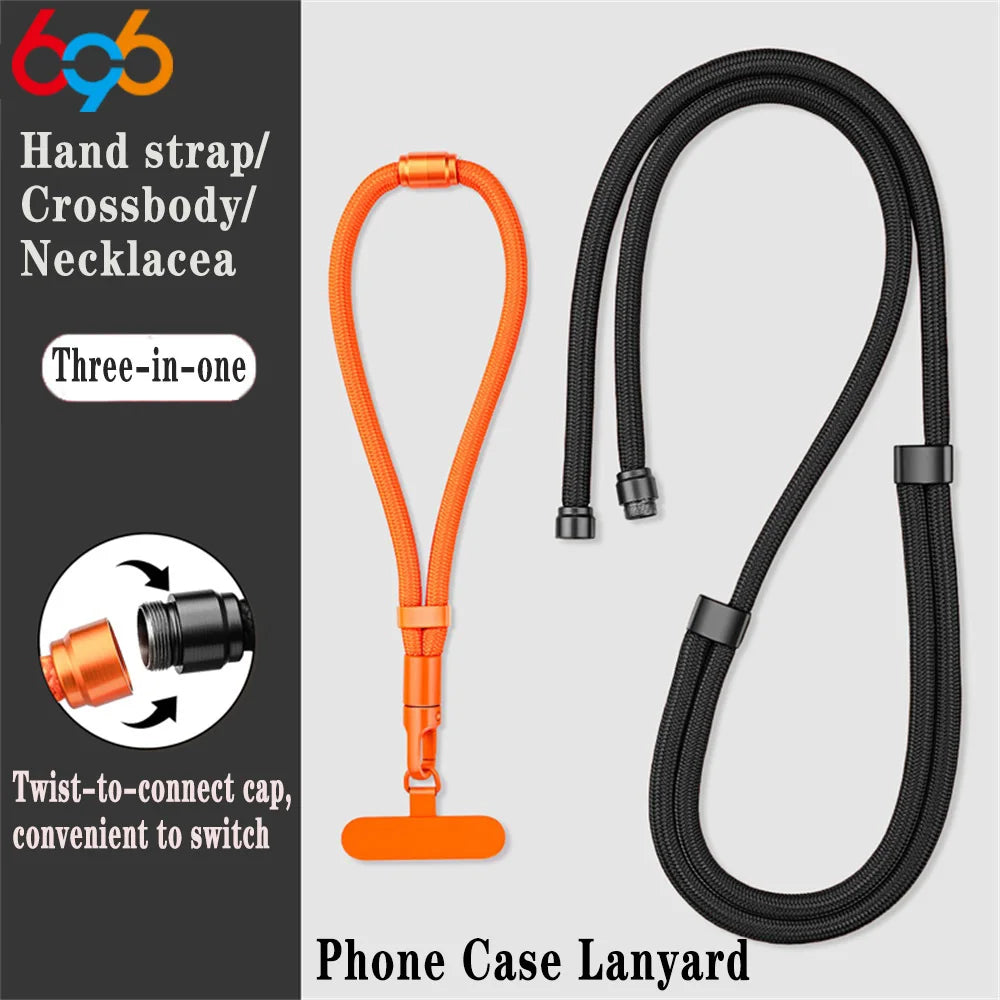 Universally Minimalist Wrist Strap Phone Crossbody Lanyard With Adjustable Drop-Proof DesignTether Tabs For All Mobile Phones
