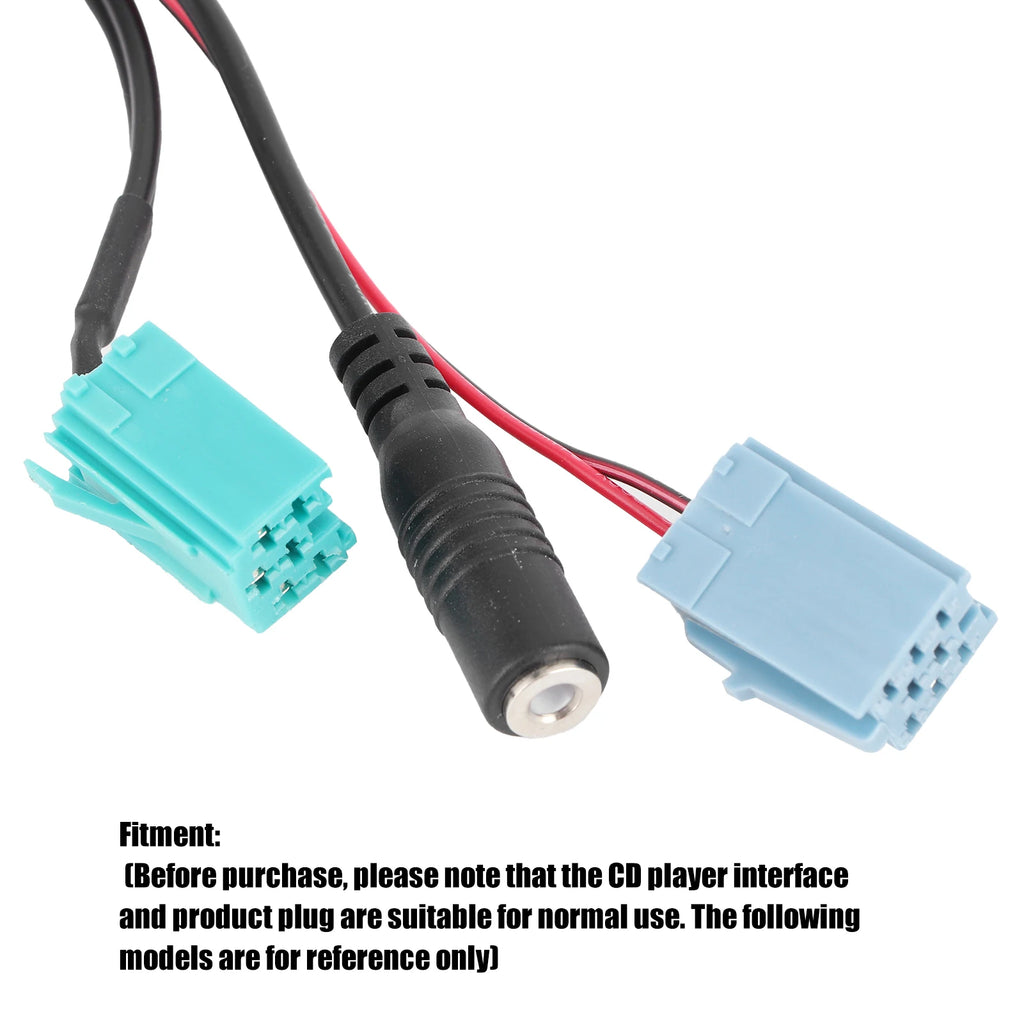 6Pin   Cable Car Stereo AUX‑IN Adapter with Microphone Fit for Clio/Espace/Megane