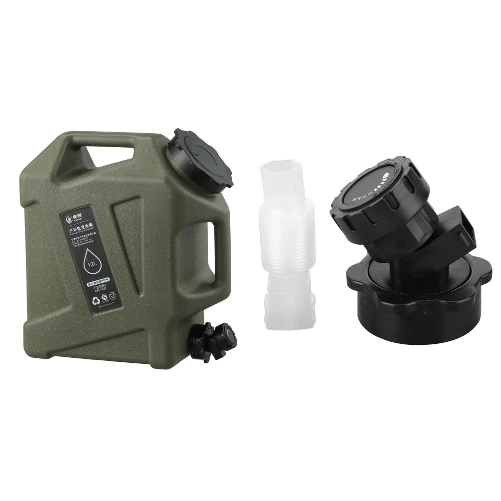 12L/10L Portable Camping Water Jug with Faucet Water Tank for Car Drinking Carrier Camping Large Capacity Water Storage Bucket