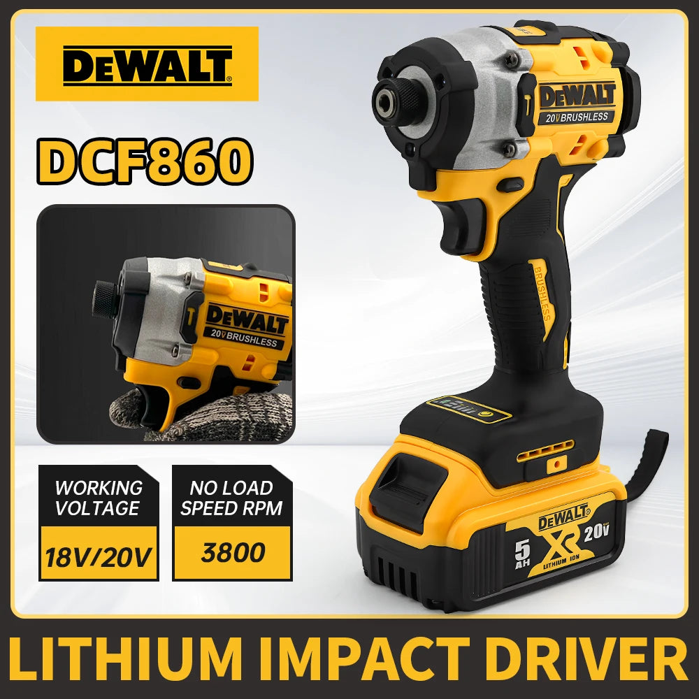 Dewalt DCF860 Lightweight Electric Screwdriver Power Tool Utilizing 20V Battery Compact And Powerful Brand Screwdriver