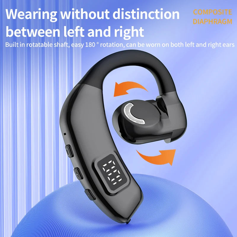 Auriculares inalámbricos Bluetooth de conducción ósea con micrófono y manos libres, auriculares con cancelación de ruido para conducir Audífonos