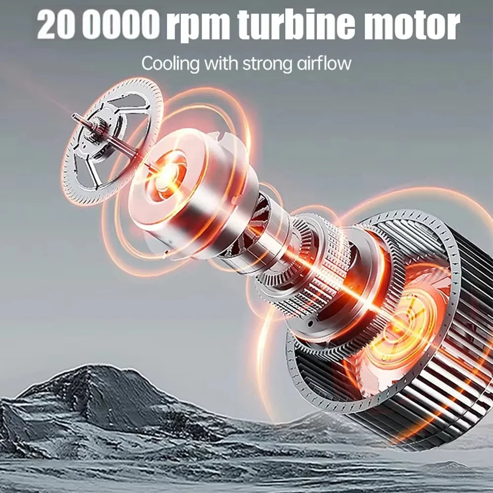 Potente soplador de aire X6 200000RPM sin escobillas, ventilador violento, aspirador de polvo, vientos fuertes 53m/s, soplador Turbo Jet, recarga tipo C