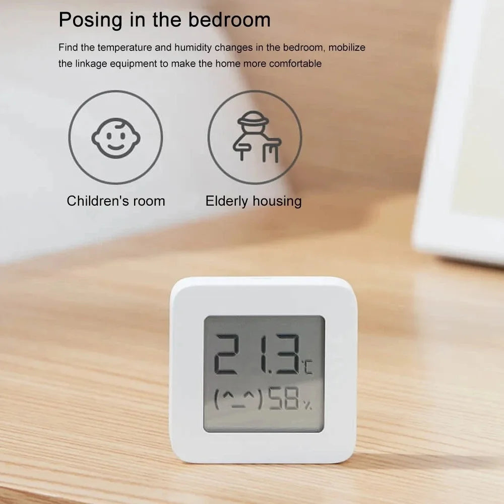 XIAOMI Termómetro 2 Mijia Eléctrico Bluetooth Inalámbrico Inteligente Higrómetro Termómetro Detección de Temperatura MI Mijia Home APP