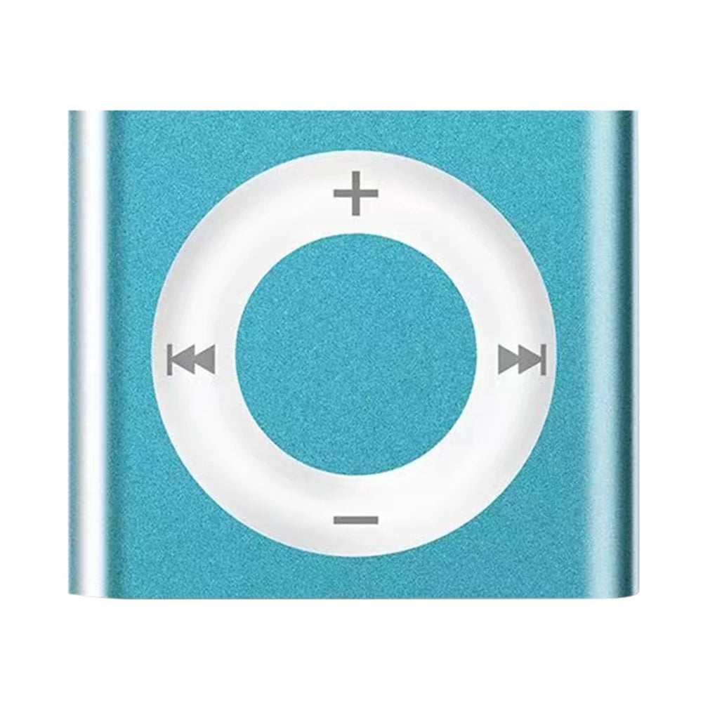 Mini MP3 Music Players Metal Clip-on Build in Speaker 180mAh Touch Tone Rechargeable with Headphone Support TF Card for Students