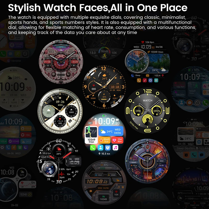 2026 New BOXUXING S5 Smart Watch Men HD AMOLED Screen GPS Motion trajectory HeartRate Bluetooth Call 1.52" SmartWatch IP68 Watch