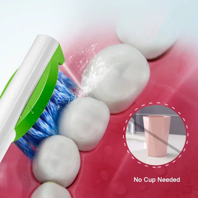 Irrigador Bucal Portátil 2 en 1 Grifo Cepillo de Dientes Nuevo Limpiador Dental con Chorro de Agua para el Hogar Sin Necesidad de Energía