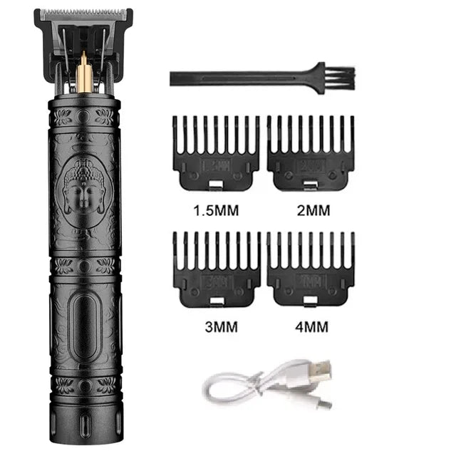 Men's Electric Vintage T9 Hair Clipper For Beard Trim Tools Professional Carving USB Charging Barber Hair Cutting Machine