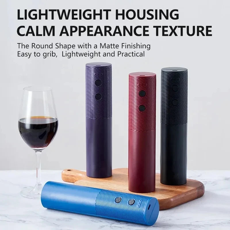 Abrebotellas de vino eléctrico HOMEFISH, abridor de vino tinto automático recargable, sacacorchos con botón de un clic, herramientas de vino