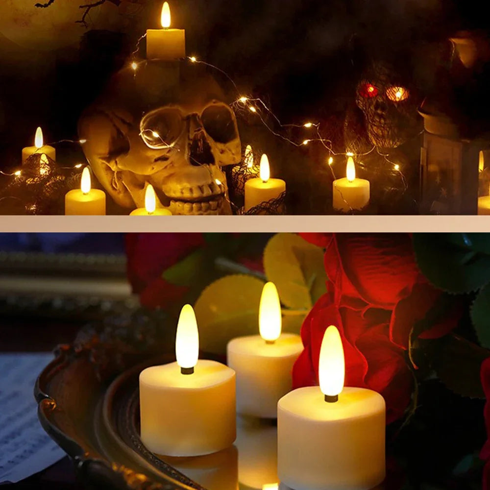 Velas sin llama recargables Lámpara electrónica LED con temporizador y control remoto para decoración del hogar, bodas y fiestas. Luces de vela