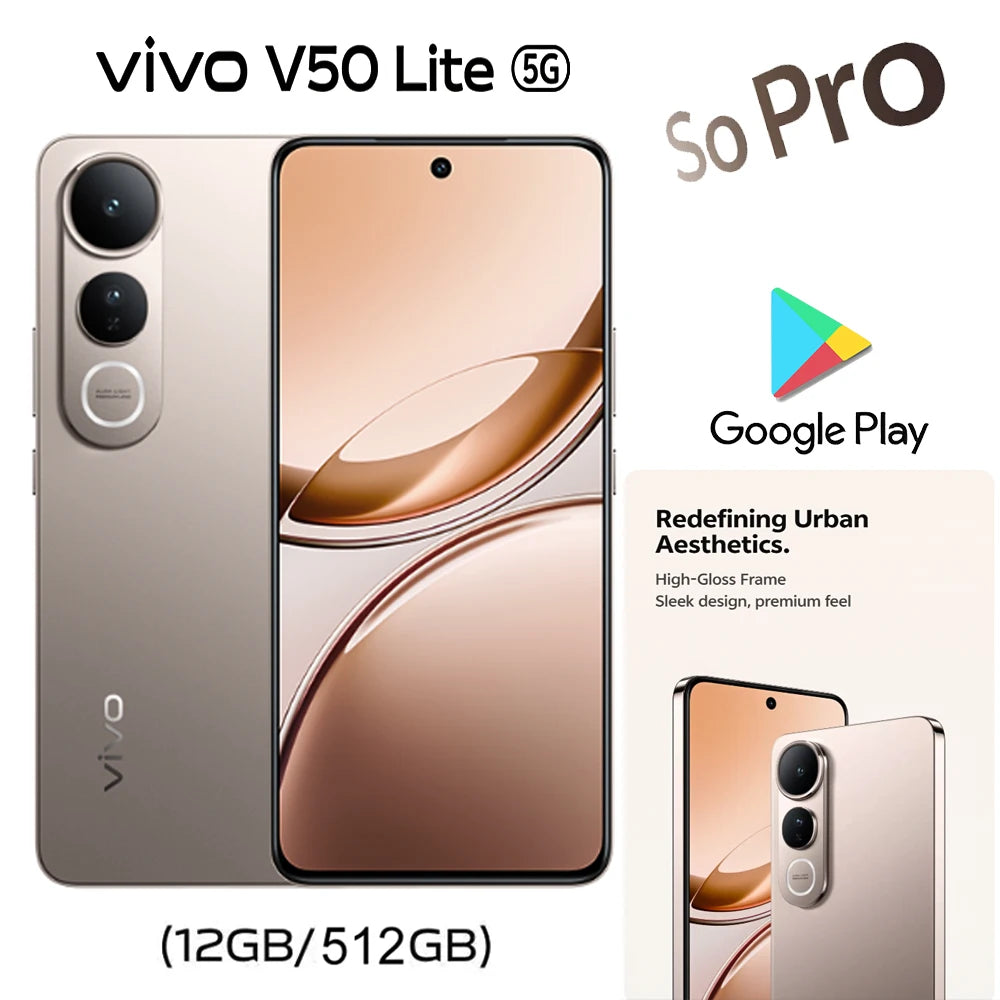 12GB+512gb VIVO V50 Lite 5G smart phone 6500mAh/Type-C interface lightweight camera phone