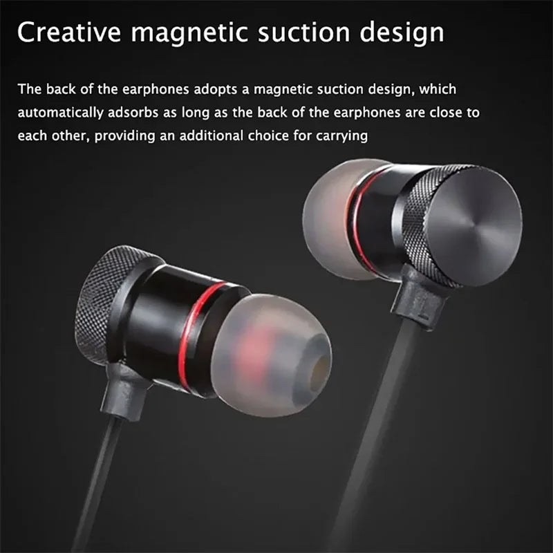 Auriculares inalámbricos Bluetooth con banda para el cuello, monitor intrauditivo con micrófono, batería de larga duración, auriculares de alta calidad para deporte