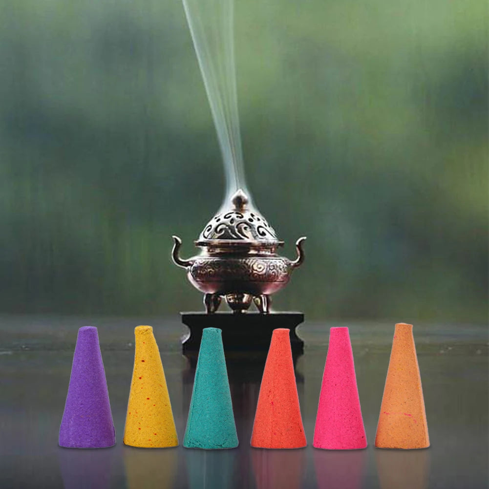 Mixed Natural Reflux Tower Incense Smoke Odor Remover Anxiety Relief Fragrance Incense Cone Meditation Relaxation Aromatherapy