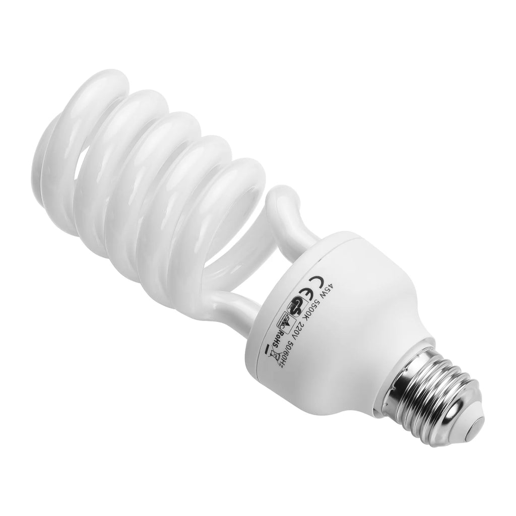 【Oferta】Bombilla Fluorescente Espiral Andoer 45W 5500K Luz Diurna Casquillo E27 Ahorro de Energía para Fotografía de Estudio Iluminación de Video