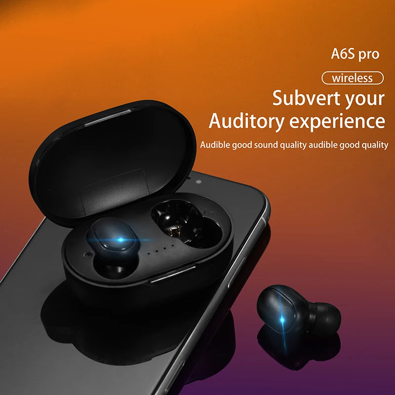 10 Piezas al por mayor A6S TWS Auriculares inalámbricos Bluetooth 5.0 Estéreo Auriculares con micrófono para ISO Android