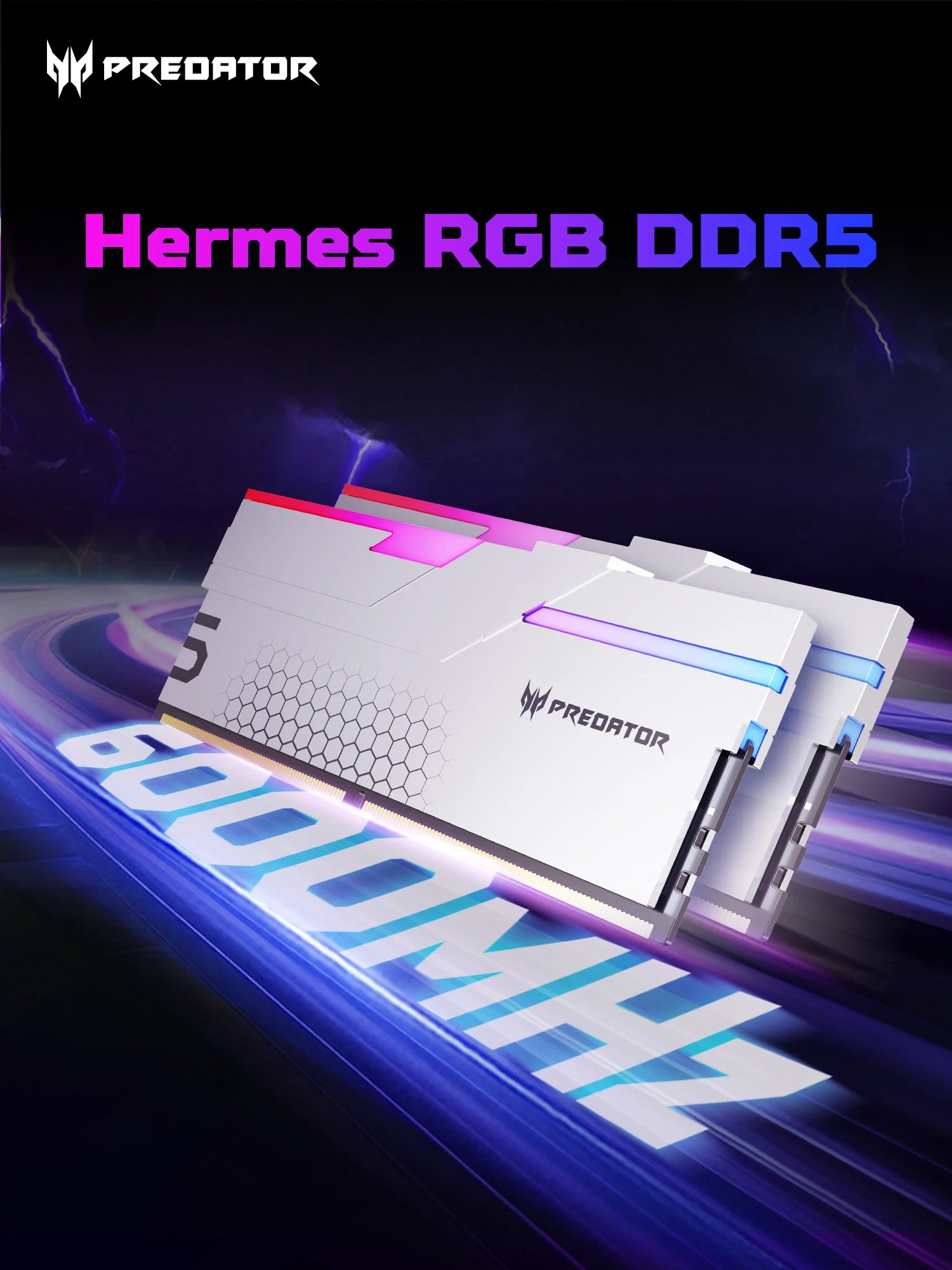 ACER PREDATOR  RGB DDR5 RAM Memory 32GB(2x16GB) 6000MHz, CL28, Gaming Computer Memory Compatible with XMP 3.0/AMD EXPO