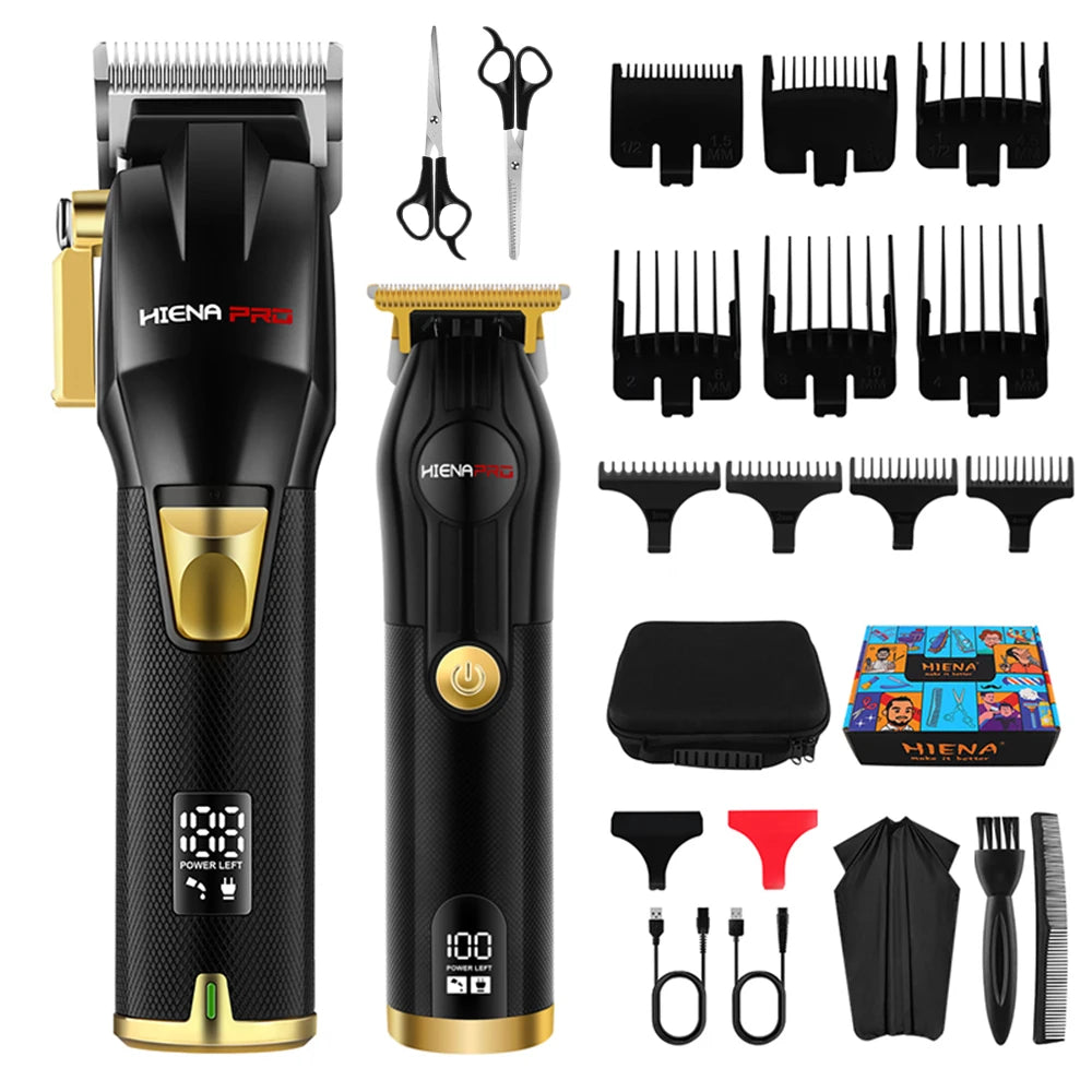 hiena Kemei Hair Trimmer Hair Clipper Professional Barber Trimmer Electric Shaver Hair Cutting Machine Rechargeable Trimmer Men