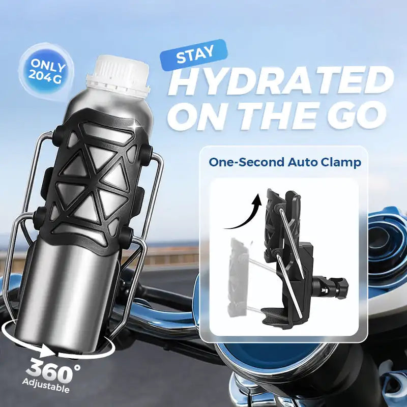 Adaptive Cycling Bottle Holder Universal Motorcycle Cup Holder Shockproof Drink Mount 360 Adjustable Fixed Water Bottle Cages