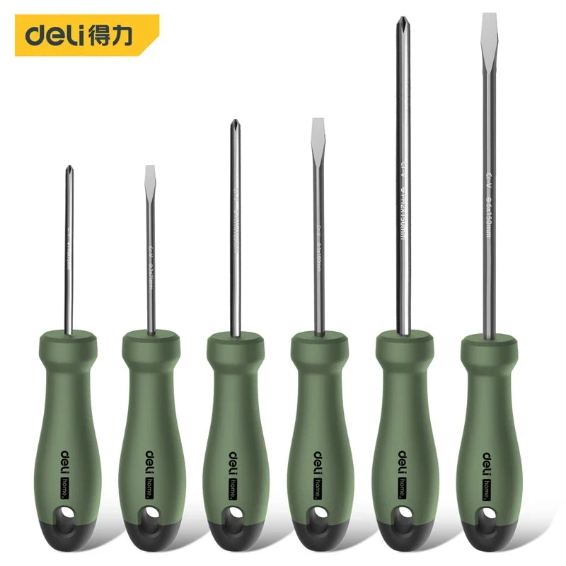Deli Black Home Serie Hand Tools 2/4/6 Pcs Set Screwdriver Portable Tool Sets Household Reparing Kits and Accessories